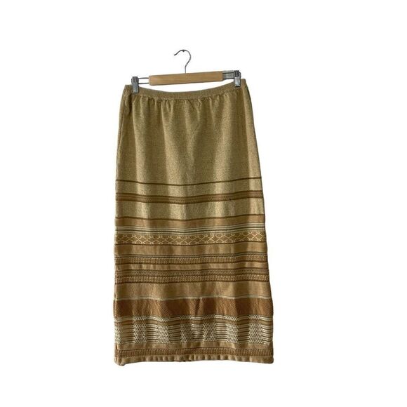 Double D Ranch Large Midi Skirt Linen Blend Sheer Details Western Womens READ - Picture 3 of 16